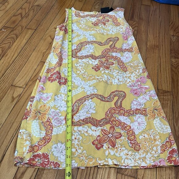 Pataloha Patagonia Vintage 2001 Yellow Floral‎ Tank Dress Size 10 - Picture 5 of 6